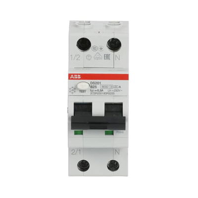 DS201A-B25/0,3 FI/LS-Schalter 6kA, 1P+N, Typ A, B 25, 300mA  