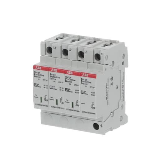 SPD Typ 2 für 230/400V 3-Ph. TT/TN-S 3P+N, Imax 40kA, In 20kA, Up 1, 25kV – Bild 3 von 3