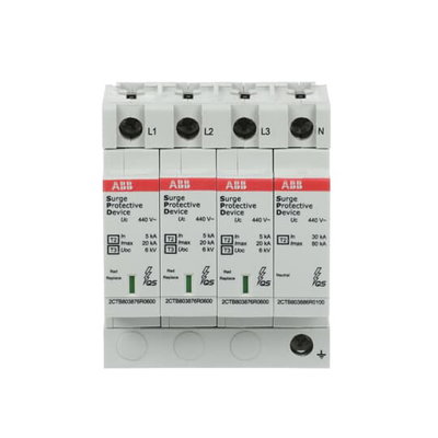 SPD Typ 2 für 400/690 V TT-3Ph. + TN-S 3P+N, Imax 20kA, In 5kA, Up 1, 4kV   