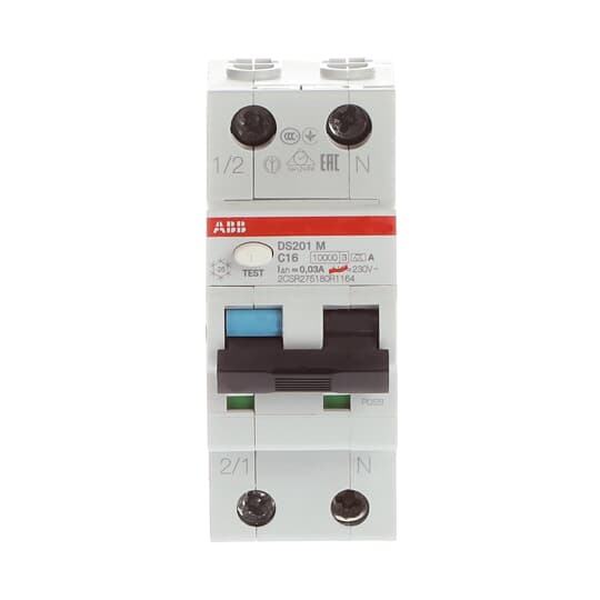 FI/LS-Schalter 10kA, 1P+N, Typ A, C 16, 30mA