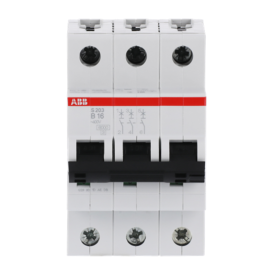 Sicherungsautomat B-Char., 6 kA, 16 A, 3P