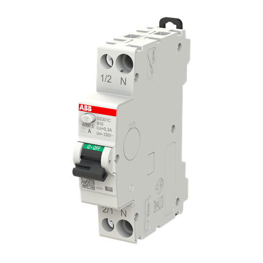 FI/LS-Schalter Typ A, 300 mA, 6 kA, 1P+N, B-Char., 10 A 1 Teilungseinheit – Bild 3 von 3