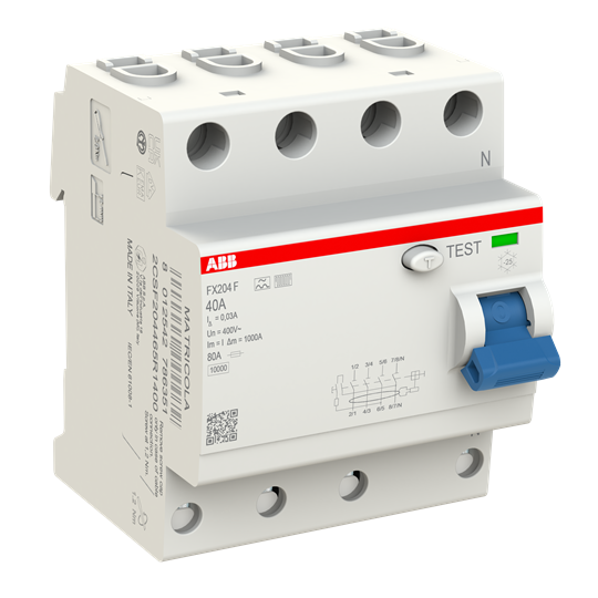Fehlerstrom-Schutzschalter Typ F 4P 30mA 40 A mischfrequenzsensitiv – Bild 2 von 3