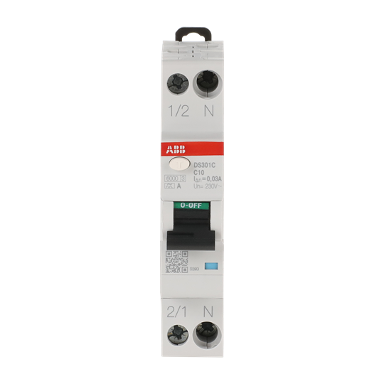 FI/LS-Schalter 6kA, 1P+N, Typ A, C10, 30mA 1 Teilungseinheit