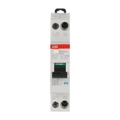 FI/LS-Schalter 6kA, 1P+N, Typ A, C10, 30mA 1 Teilungseinheit