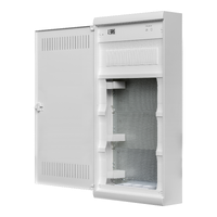 AMIGO Multimedia-Kleinverteiler, 4R-AP-LT mit Lüftungstür, BxHxT: 300x620x106mm