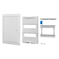 AMIGO Einbauset, 2-reihig, HW/UP Blendrahmen,Volltür und Innenausbau
