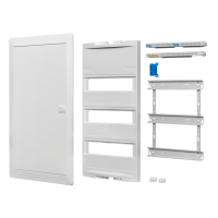 AMIGO Einbauset, 3-reihig, HW/UP Blendrahmen,Volltür und Innenausbau