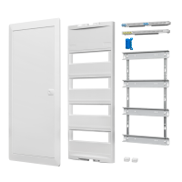 AMIGO Einbauset, 4-reihig, HW/UP Blendrahmen,Volltür und Innenausbau