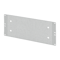 AMIGO Montageplatte gelocht, aus Stahlblech, AP BxH : 262x124mm modular für 1-4-Reihig