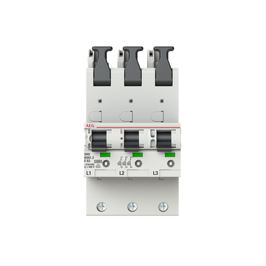 Selektiver Hauptleitungsschutzschalter SHU 25 kA E-Char.,25 kA,63 A,3x1P