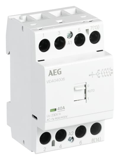 Installationsschütz 3S/0Ö, 230 V AC/DC VPE: 4, mit Handbetätigung
