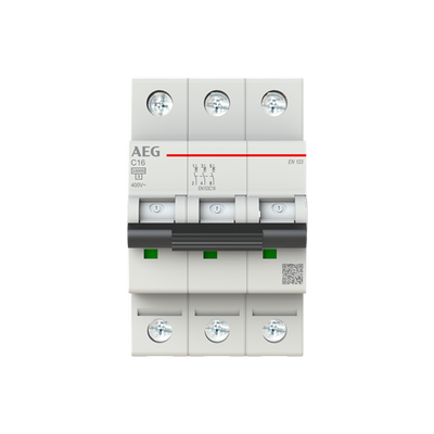 EN103C16 Leitungsschutzschalter AEG ElfaPlus 10kA, C-Charakteristik, 16A, 3P