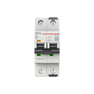 EN252C20 Leitungsschutzschalter AEG ElfaPlus 25kA, C-Charakteristik, 20A, 2P