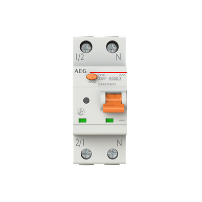 AEF61NB16 - AFDD mit Sicherungsautomat 16A, B-Charakteristik, 1P+N