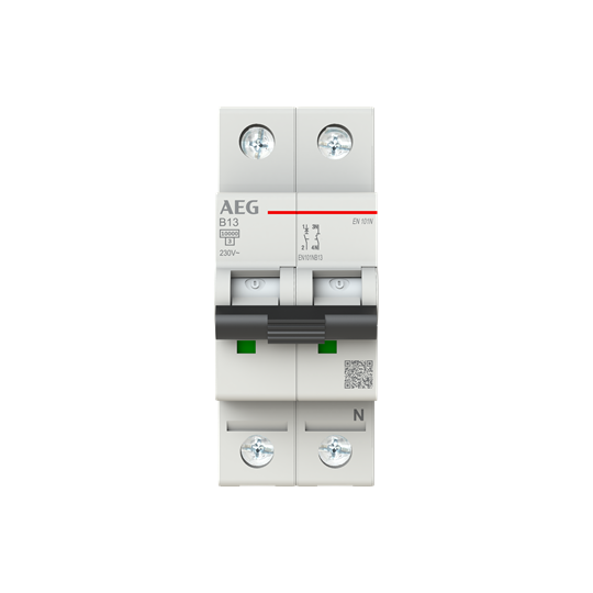 Leitungsschutzschalter AEG ElfaPlus 10 kA, B-Charakteristik, 13 A, 1P+N