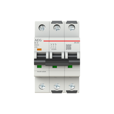 EN253B06 Leitungsschutzschalter AEG ElfaPlus 25kA, B-Charakteristik, 6A, 3P