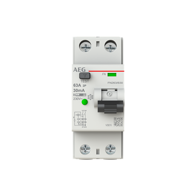 FN263/B30 - FI-Schalter 2P Typ B 63A, 30mA, 2 Teilungseinheiten