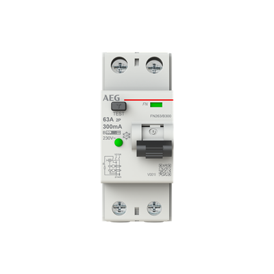 FN263/B300 - FI-Schalter 2P Typ B 63A, 300mA, 2 Teilungseinheiten
