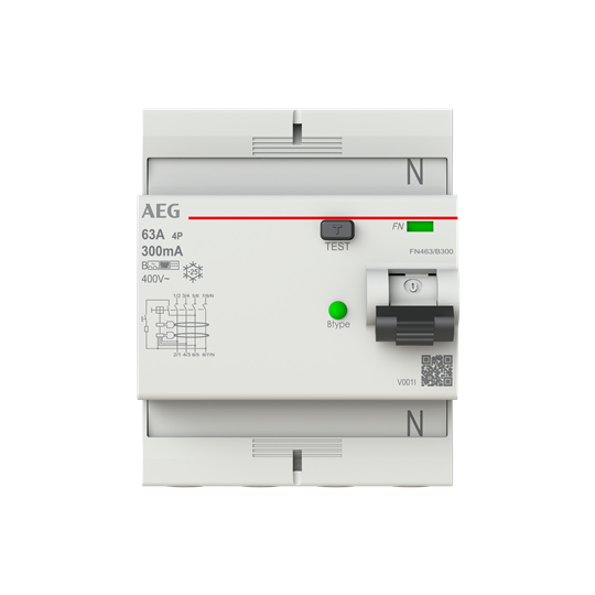 Fehlerstrom-Schutzschalter 4P Typ B 40 A, 300 mA, 4 TE – Bild 2 von 6