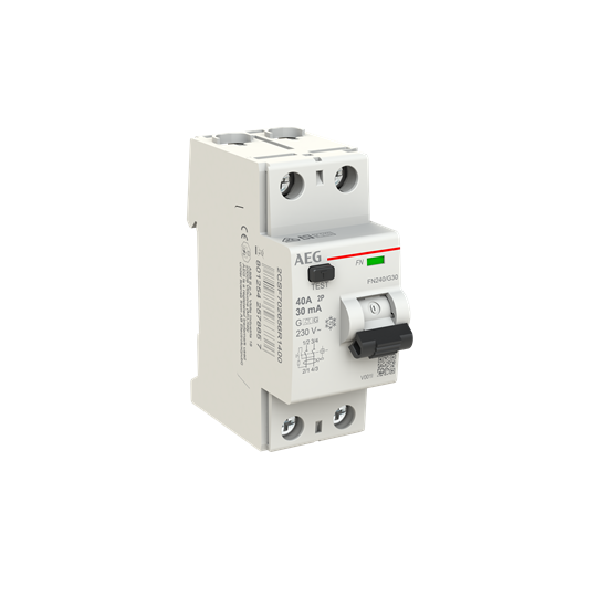 Fehlerstrom-Schutzschalter 2P Typ G 40 A, 30 mA, 2 TE – Bild 2 von 3