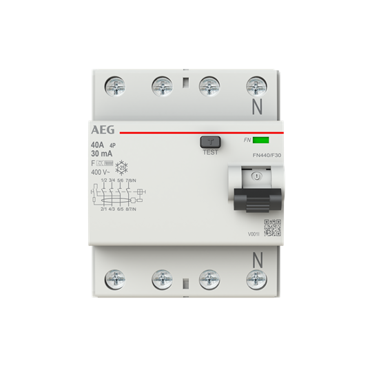 Fehlerstrom-Schutzschalter 4P Typ F 40 A, 30 mA, 4 TE