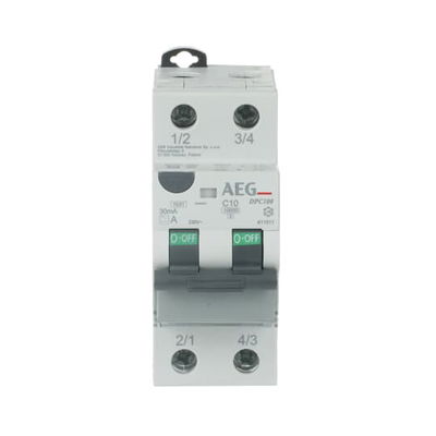 DPC100 A C10/030 - LSFI-Schalter 2P Typ A, C-Char., 10A, 30mA, 10kA