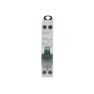 EPC62 C25 - LS-Schalter 6kA Unibis 2P 25A, C-Charakteristik, 1TE Alt-GE: 692560