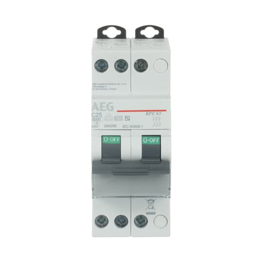 Leitungsschutzschalter 6 kA Unibis 3P 25 A, C-Charakteristik, 2 TE