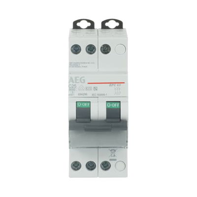 EPC63 C25 - LS-Schalter 6kA Unibis 3P 25A, C-Charakteristik, 2TE Alt-GE: 692569