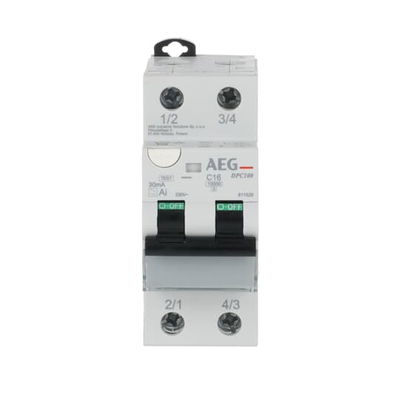 DPC100 AI C16/030 - LSFI-Schalter 2P Typ AI, C-Char., 16A, 30mA, 10kA