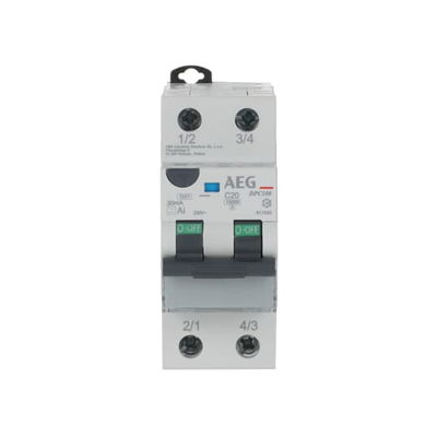 DPC100 AI C20/030 - LSFI-Schalter 2P Typ AI, C-Char., 20A, 30mA, 10kA
