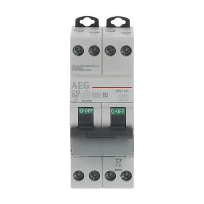 EPC64 C10 - LS-Schalter 6kA Unibis 4P 10A, C-Charakteristik, 2TE Alt-GE: 692575
