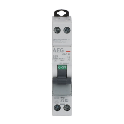 EPC62 B25 - LS-Schalter 6kA Unibis 2P 25A, B-Charakteristik, 1TE Alt-GE: 692641
