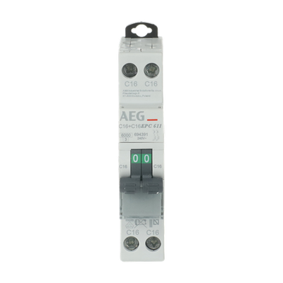 Leitungsschutzschalter 6 kA Unibis 1+1P 16 A, C-Charakteristik, 1 TE