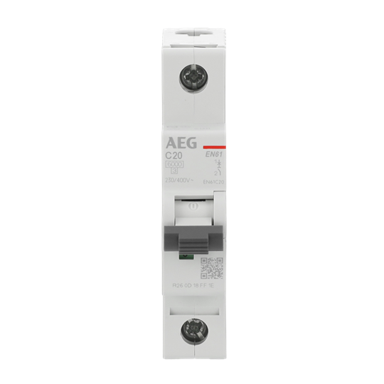 Leitungsschutzschalter AEG ElfaPlus 6 kA, C-Charakteristik, 20 A, 1P