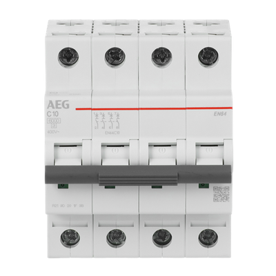Leitungsschutzschalter AEG ElfaPlus 6 kA, C-Charakteristik, 10 A, 4P   