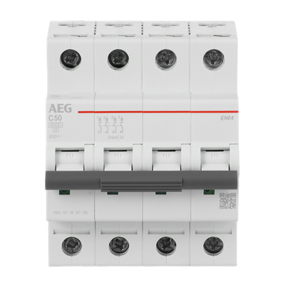 Leitungsschutzschalter AEG ElfaPlus 6 kA, C-Charakteristik, 50 A, 4P   
