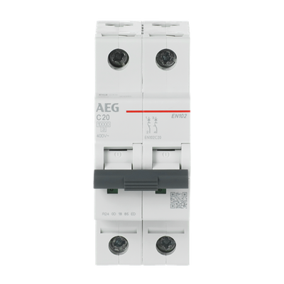 Leitungsschutzschalter AEG ElfaPlus 10 kA, C-Charakteristik, 20 A, 2P   