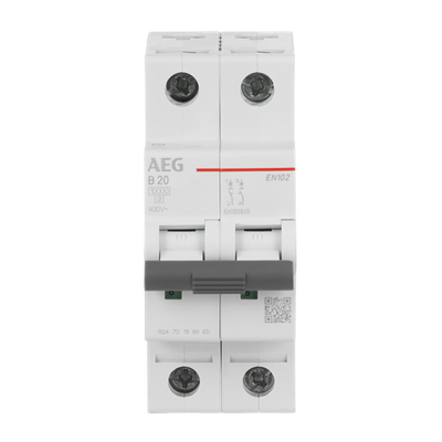 Leitungsschutzschalter AEG ElfaPlus 10 kA, B-Charakteristik, 20 A, 2P   