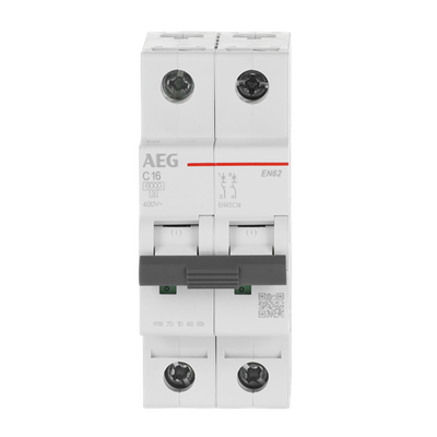 Leitungsschutzschalter AEG ElfaPlus 6 kA, C-Charakteristik, 16 A, 2P   