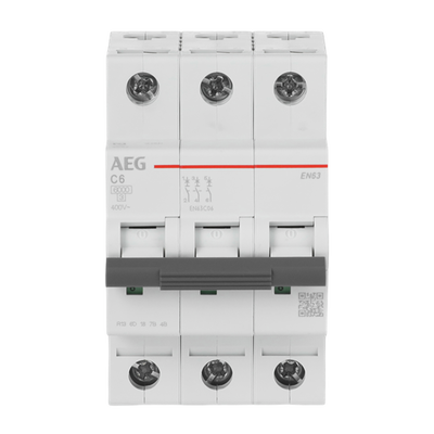 Leitungsschutzschalter AEG ElfaPlus 6 kA, C-Charakteristik, 6 A, 3P   