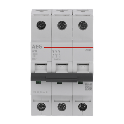 Leitungsschutzschalter AEG ElfaPlus 6 kA, C-Charakteristik, 10 A, 3P   