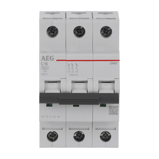 Leitungsschutzschalter AEG ElfaPlus 6 kA, C-Charakteristik, 16 A, 3P