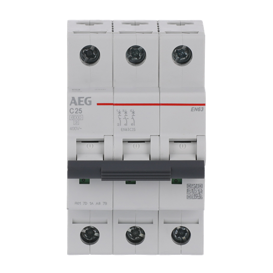 Leitungsschutzschalter AEG ElfaPlus 6 kA, C-Charakteristik, 25 A, 3P