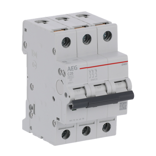 Leitungsschutzschalter AEG ElfaPlus 6 kA, C-Charakteristik, 25 A, 3P – Bild 3 von 4