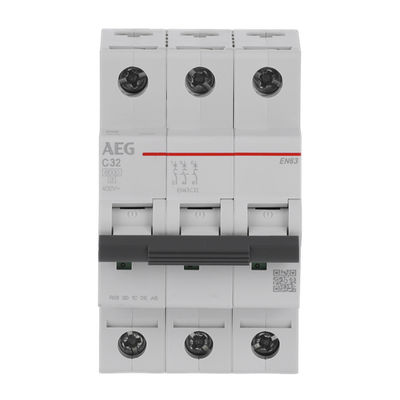 Leitungsschutzschalter AEG ElfaPlus 6 kA, C-Charakteristik, 32 A, 3P   