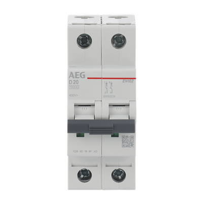 Leitungsschutzschalter AEG ElfaPlus 10 kA, D-Charakteristik, 20 A, 2P   
