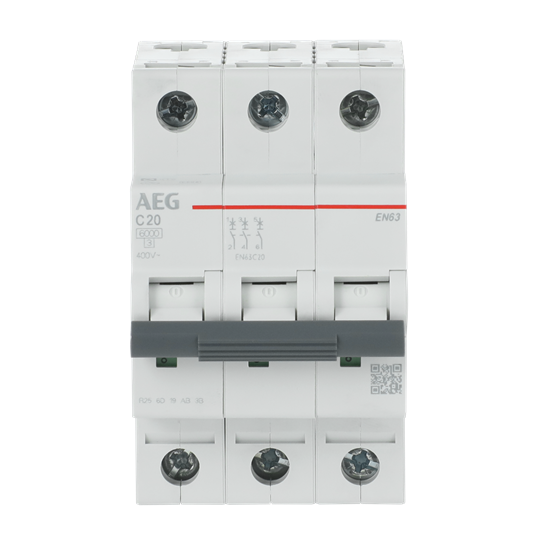 Leitungsschutzschalter AEG ElfaPlus 6 kA, C-Charakteristik, 20 A, 3P