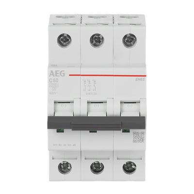 Leitungsschutzschalter AEG ElfaPlus 6 kA, C-Charakteristik, 50 A, 3P   